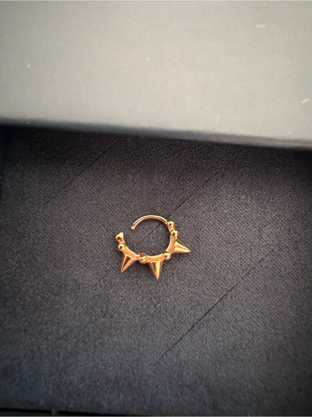 Maria Tash Rose Gold Granulated Triple Spike 6.5 Mm — image 4 of 5